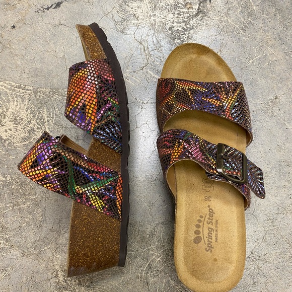 Spring Step Multicolor Buckle Sandals - Picture 3 of 5